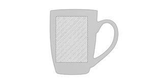 Mug de 350 ml en porcelaine Artemy - Impression Gauche