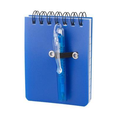 Bloc note à spirales en plastique Dux Bleu