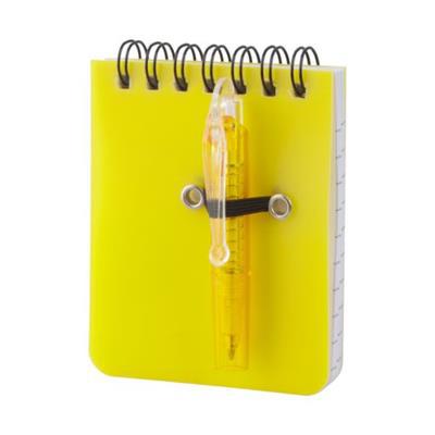 Bloc note à spirales en plastique Dux Jaune