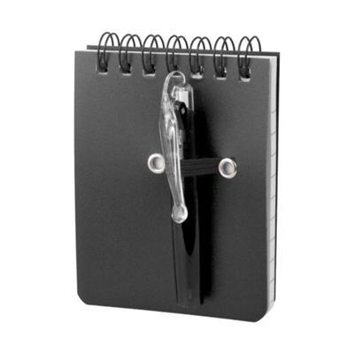 Bloc note à spirales en plastique Dux Noir