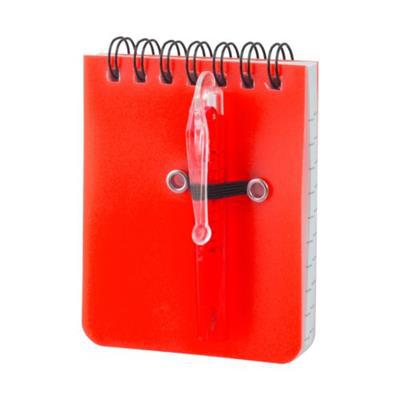 Bloc note à spirales en plastique Dux Rouge