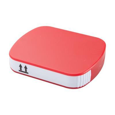 Pilulier avec 4 compartiments en plastique Wekou Rouge