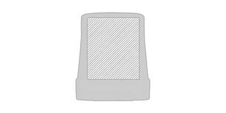 Pot à crayons avec USB hub en plastique Berlin - Impression Droite