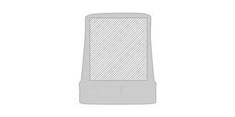 Pot à crayons avec USB hub en plastique Berlin - Marquage Verso