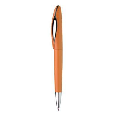 Stylo à bille à mécanisme twist en plastique Hurie Orange