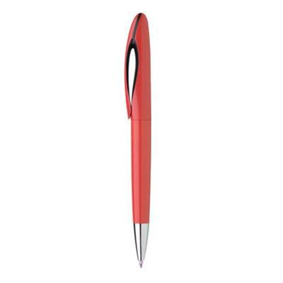 Stylo à bille à mécanisme twist en plastique Hurie Rouge