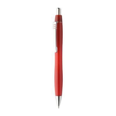 Stylo à bille rétractable en plastique Basue Rouge
