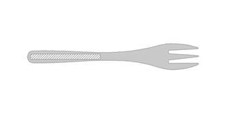 Set de couverts en bambou écologique Corpal - Impression sur fourchette