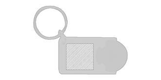 Porte-clés jeton en plastique original Zabas - Marquage Recto