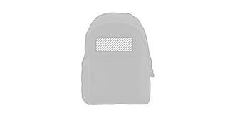 Sac à dos en polyester avec poche Discovery - Impression Haut