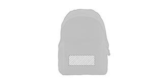 Sac à dos en polyester avec poche Discovery - Marquage Recto