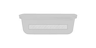 Lunch box 500ml en verre avec couvert Berjas - Marquage Recto