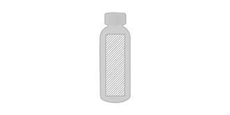 Gourde en plastique RPET de 500 ml Solaria - Marquage Recto