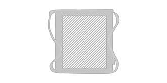 Sac piscine écologique coloré en coton Giora - Marquage Recto