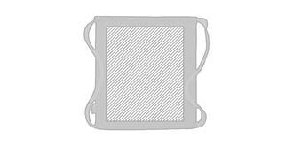 Sac piscine écologique coloré en coton Giora - Marquage Verso