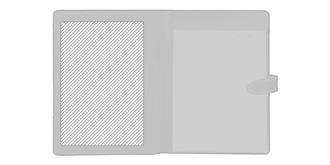 Conférencier A5 à fermeture en pastique PU Dotunes - Marquage Verso