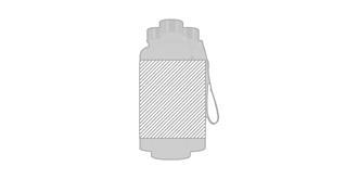 Gourde 600ml en plastique Sadye - Marquage autour