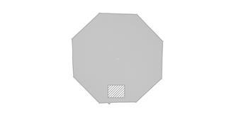 Parapluie automatique pliable en RPET Brusian - impression 6ème pan du parapluie