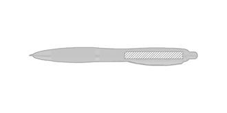 Stylo à bille rétractable en plastique Guaro - impression en haut à gauche