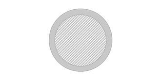 Frisbee en forme ronde en plastique Horizar - Impression Haut