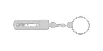 Porte-clés pilulier en aluminium Alumpillier - Marquage Recto