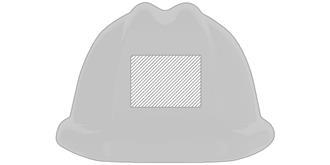 Porte-clés en plastique en forme de casque Bobbo - Marquage Recto