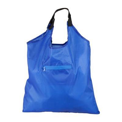 Sac shopping pliable en polyester 190T Kimat Bleu