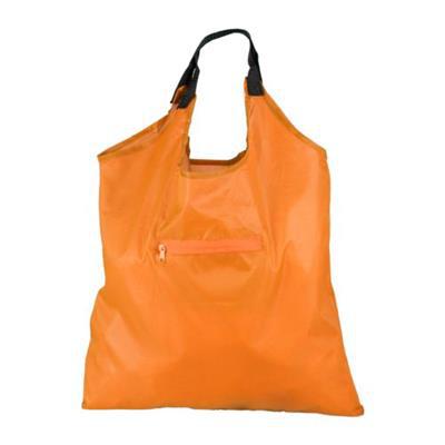 Sac shopping pliable en polyester 190T Kimat Orange