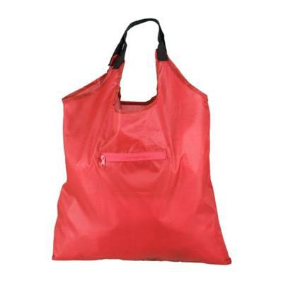 Sac shopping pliable en polyester 190T Kimat Rouge