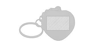 Balle antistress avec porte-clés Silenes - Marquage Recto