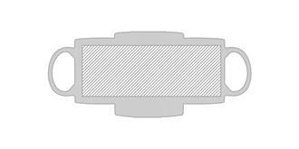 Mug élégant de 350 ml en céramique Rakou - Marquage autour