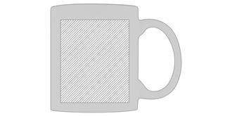 Mug élégant de 350 ml en céramique Rakou - Impression Droite