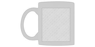 Mug élégant de 350 ml en céramique Rakou - Impression Gauche