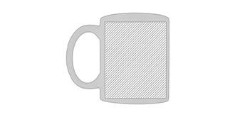 Mug en céramique de 300 ml avec ardoise Ghona - Impression Gauche
