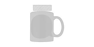 Mug en céramique de 300 ml avec ardoise Ghona - Impression à l'intérieur