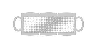 Mug blanc de 300 ml en porcelaine Goray - Marquage autour