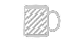 Mug blanc de 300 ml en porcelaine Goray - Impression Droite
