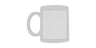 Mug blanc de 300 ml en porcelaine Goray - Impression Gauche