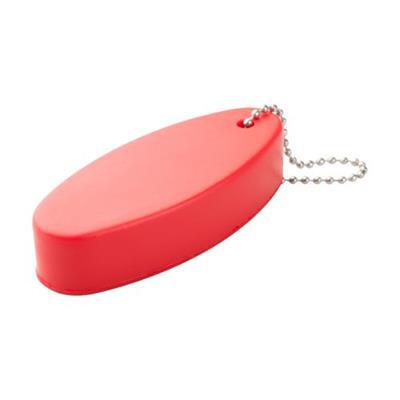 OBG.PUB - Porte-clés antistress en mousse ovale Islanne Rouge Porte-clés antistress en mousse ovale Islanne Rouge