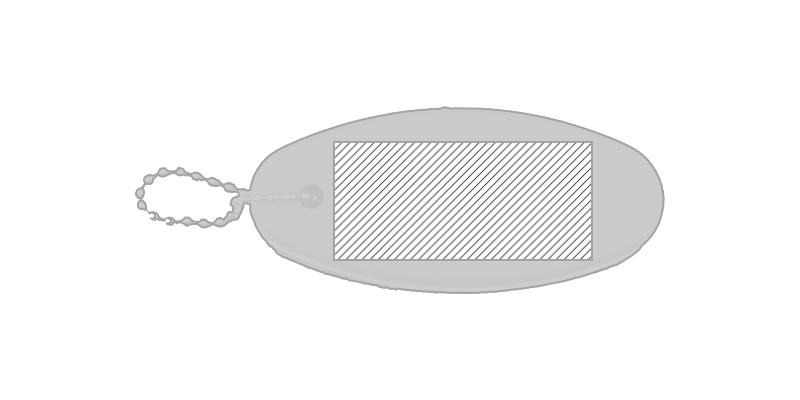 OBG.PUB - Porte-clés antistress en mousse ovale Islanne - Marquage Recto Porte-clés antistress en mousse ovale Islanne - Marquage Recto