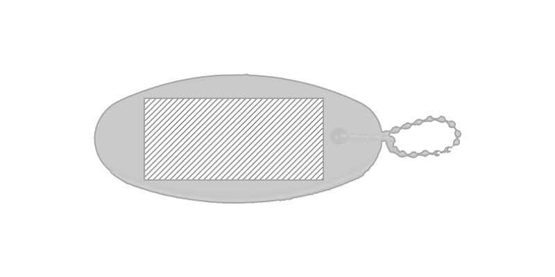 OBG.PUB - Porte-clés antistress en mousse ovale Islanne - Marquage Verso Porte-clés antistress en mousse ovale Islanne - Marquage Verso