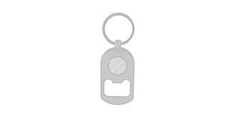 Porte-clé ouvre-bouteille en métal Bubblesse - Marquage Verso