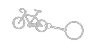Porte-clés en aluminium en frome de vélo Ciclers - Marquage Recto