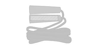 Corde à sauter avec poignées en plastique Hujio - impression sur poignée 2