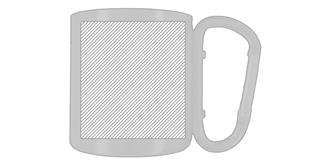 Mug de 200 ml en acier avec mousqueton Ghogila - Impression Droite