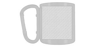 Mug de 200 ml en acier avec mousqueton Ghogila - Impression Gauche