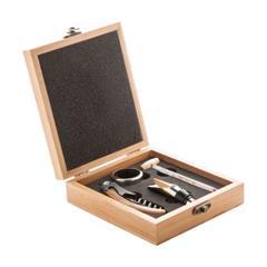 OBG PUB - Set à vin avec 4 accessoire en bois Godel