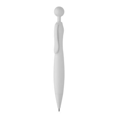OBG.PUB - Stylo à bille rétractable en plastique Oprye Blanc Stylo à bille rétractable en plastique Oprye Blanc