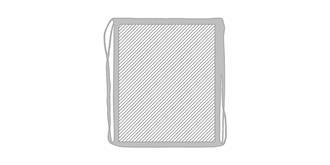 Sac à dos en coton avec double cordelette Basser - Marquage Recto