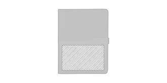 Conférencier A4 en plastique PU Doutons - Impression avant en bas